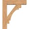 Ekena Millwork Merced Block Smooth Bracket w/ Offset Brace, Western Red Cedar, 7 1/2"W x 30"D x 36"H BKT0806X30X36MRC05SWR - alternate 3